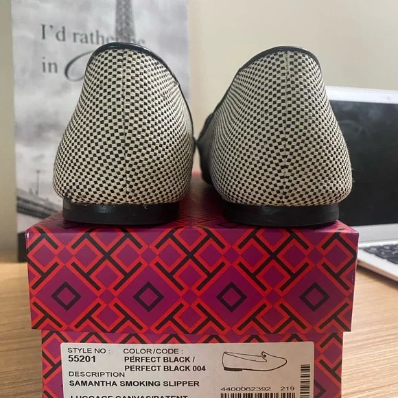 TORY BURCH Samantha Smoking Slipper - Picture 11 of 12